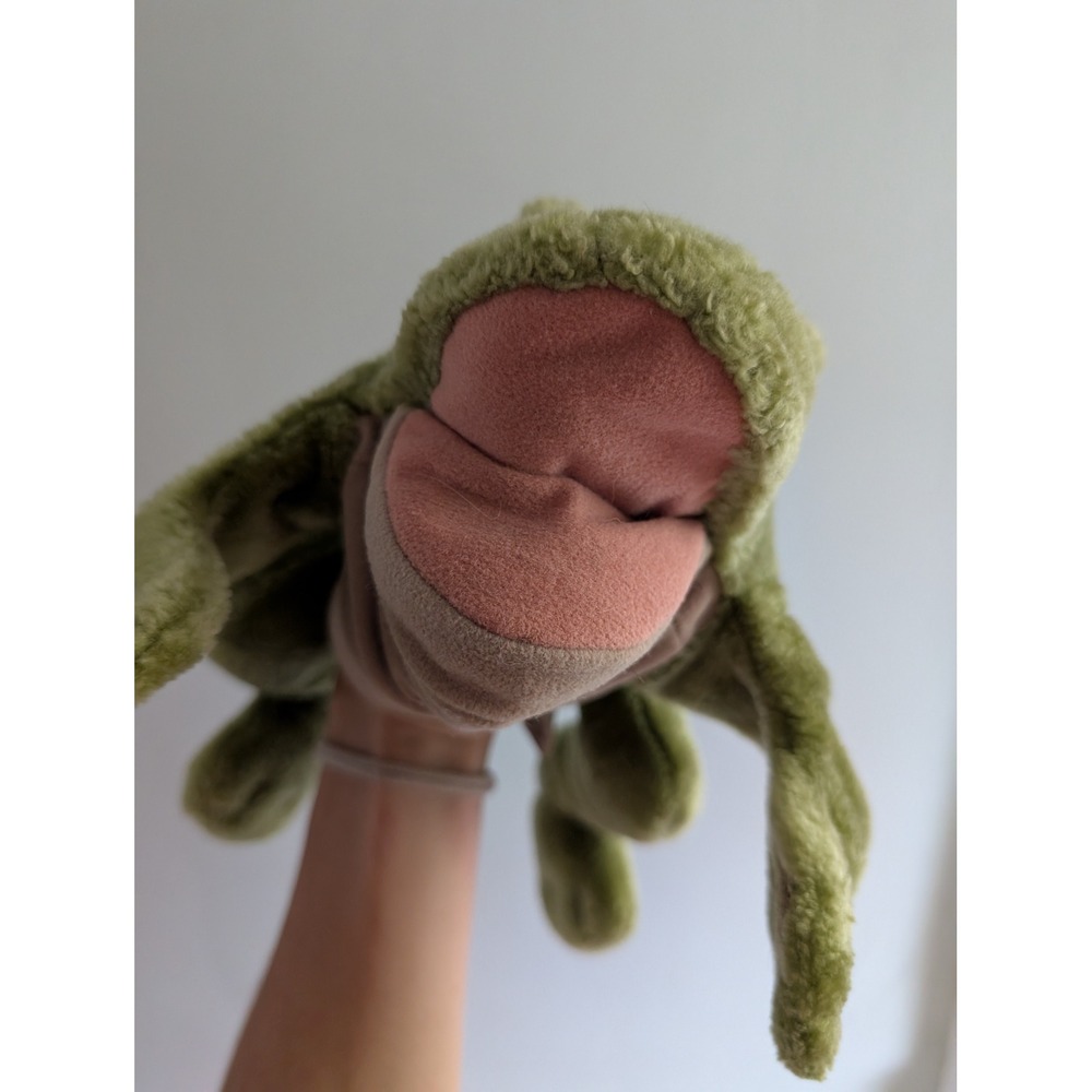 Folkmanis Folktails Frog Puppet Kids Green Vintage Bullfrog Plush Toy Good - Picture 4 of 11